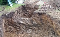 1 - Terrassement pour la mise en place de la fosse toutes eaux